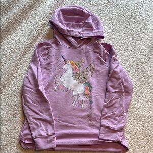 Kids Unicorn Hoodie - Purple size 8
